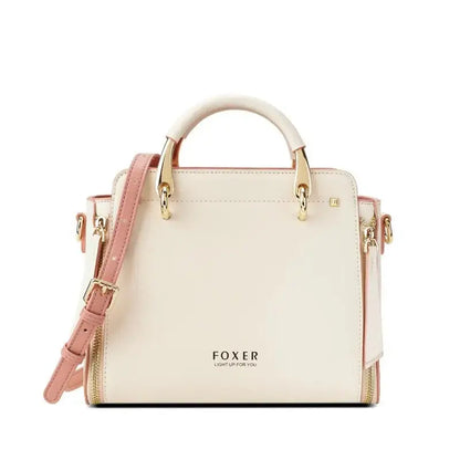 FOXER Split Leather Handbags Women Purse Chic Totes for Female Shoulder Bags Large Capacity Crossbody Bag Stylish Messenger Bag - laurichshop