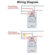 GIRIER Smart Wifi Touch Gang Light Switch 100-240V Works with Alexa Hey Google