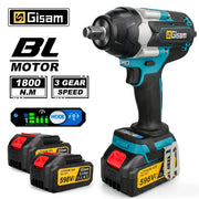 Gisam Electric Impact Wrench 1/2 inch Lithium-Ion - Drill