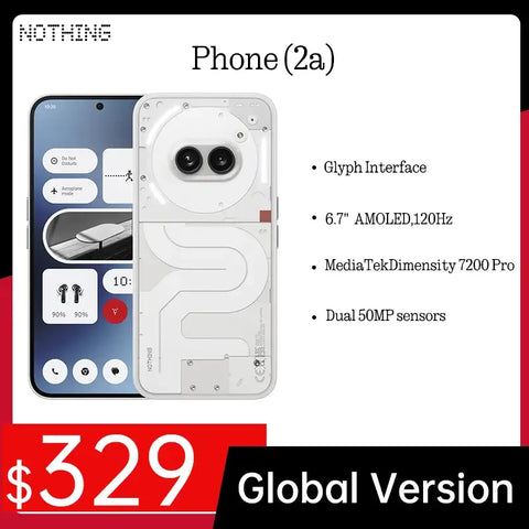 Global Version Nothing Phone(2 a) 6.7” Amoled display 120 Hz