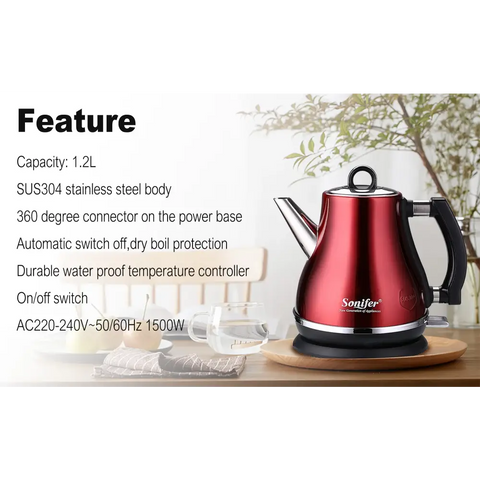 Heating Electric Boiling Tea Pot Sonifer