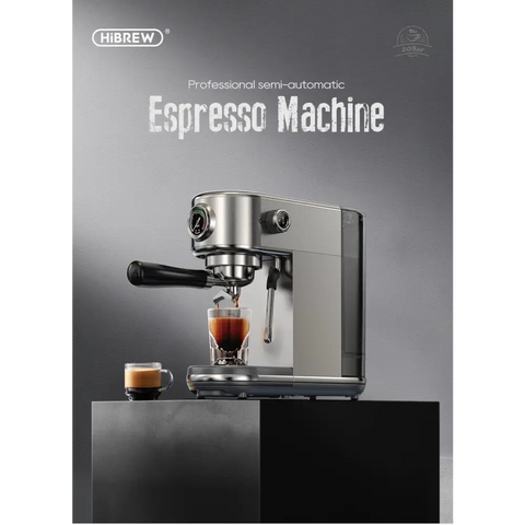 HiBREW 20 Bar Semi Automatic Espresso Coffee Machine Temperature Adjustable