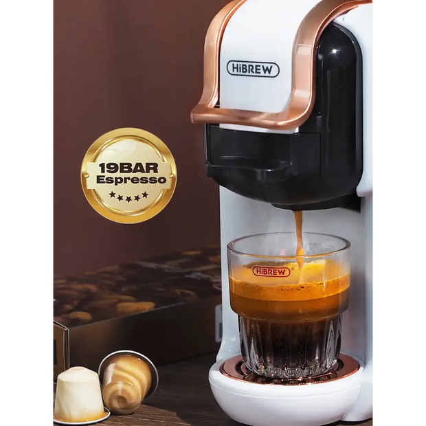 Hibrew 5 in 1 Multiple Capsule Coffee Machine Hot/Cold D G Cappuccino