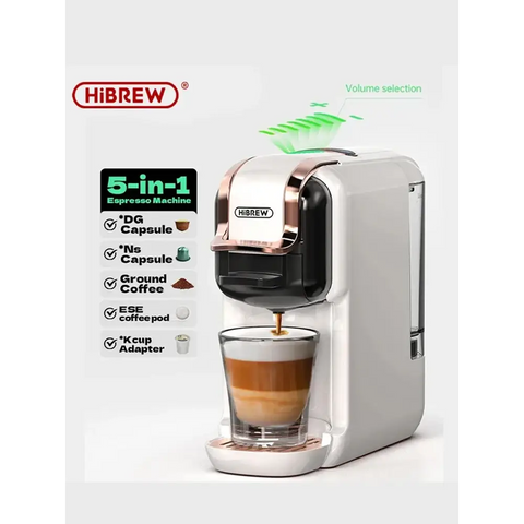 Hibrew 5 in 1 Multiple Capsule Coffee Machine Hot/Cold D G Cappuccino