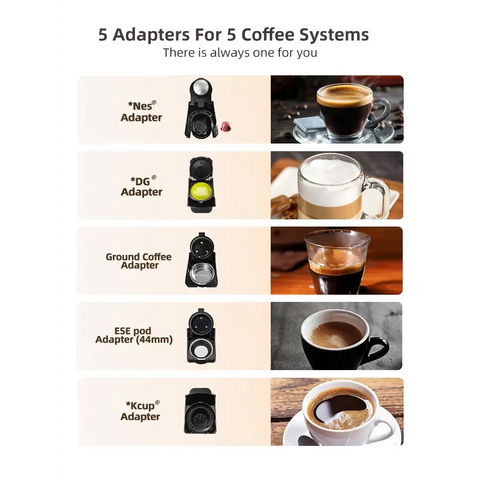 Hibrew 5 in 1 Multiple Capsule Coffee Machine Hot/Cold D G Cappuccino