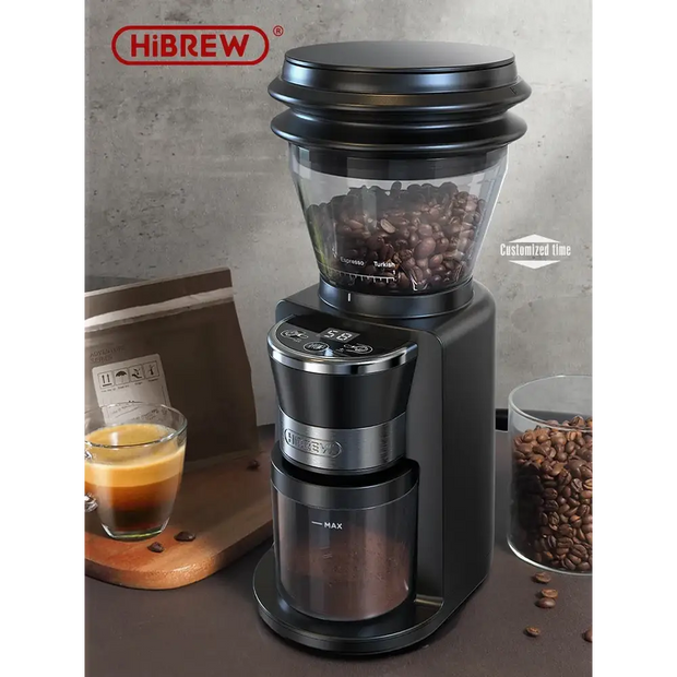 HiBREW Automatic Burr Mill Electric Coffee Grinder with 31 Gears for Espresso