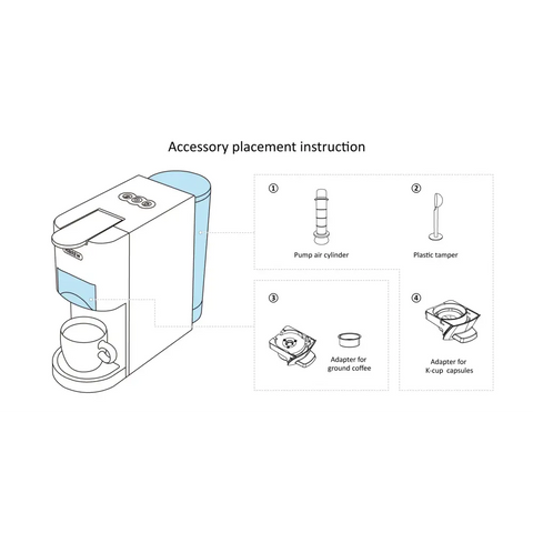 HiBREW Coffee Machine 4 in 1 Multiple Capsule Espresso