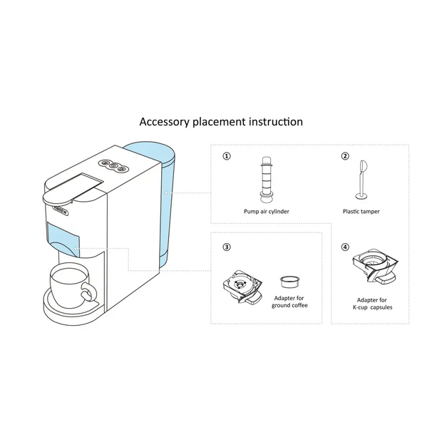 HiBREW Coffee Machine 4 in 1 Multiple Capsule Espresso