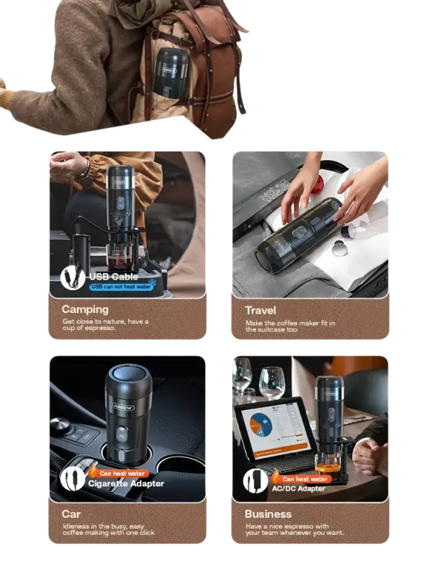 Hibrew Portable Coffee Machine Maker for Car & Home DC 12V