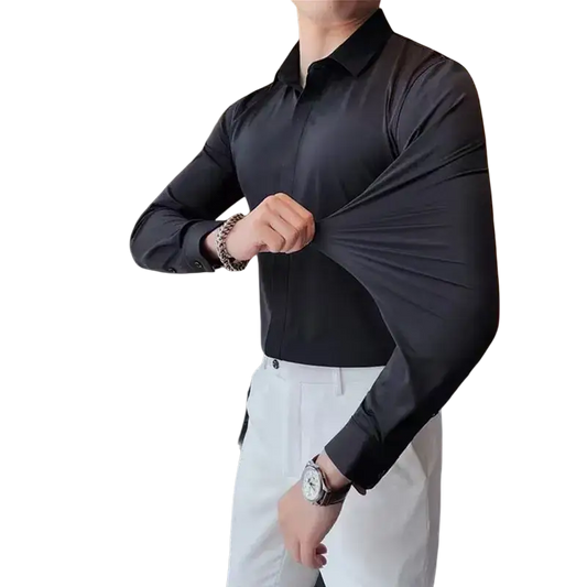 High-grade long sleeve shirt business casual non-ironing anti-wrinkle