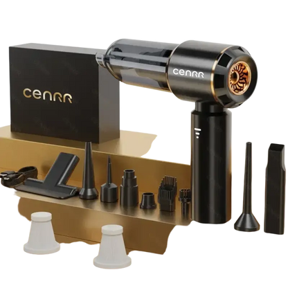 Cenrr black and gold hairdryer with attachments for smartwatches