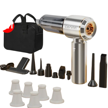 Silver and black Cennn hairdryer with attachments for smartwatches