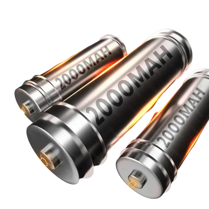 Silver 6000mAh battery pack with 3x2000mAh for smartwatches and wireless earbuds