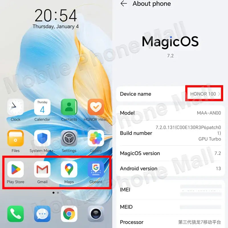 Original HONOR 100 5G 6.7 Inches 120Hz Screen Snapdragon