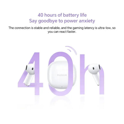 Honor Earbuds X 6 TWS Wireless Bluetooth Headphone 40 Hour Battery Life laurichshop