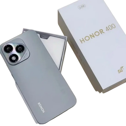 Silver Honor 400 smartphone with AMOLED display and triple camera