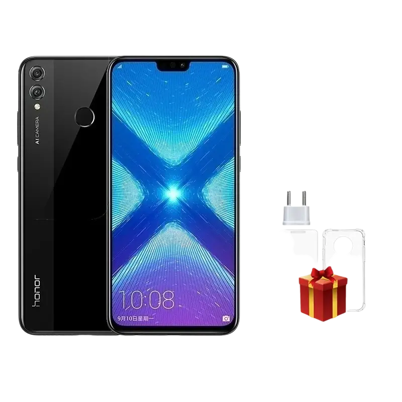Black Honor 8X smartphone with rear camera and vibrant display