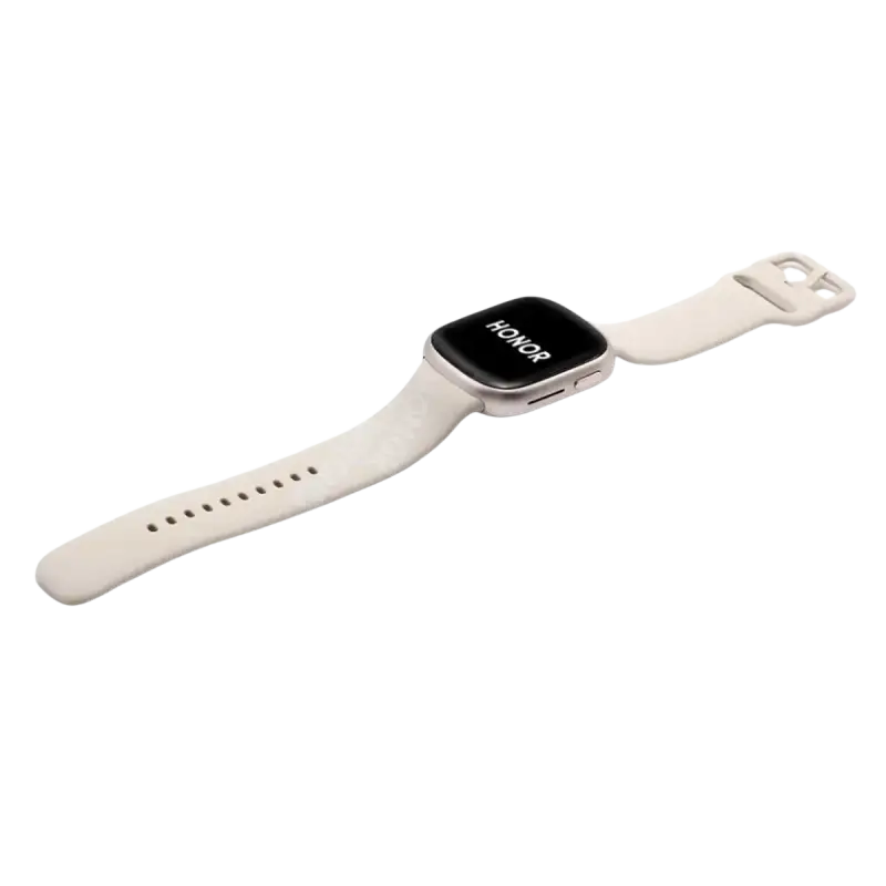 Honor Watch 4 white silicone smartwatch with AMOLED display and 14-day battery