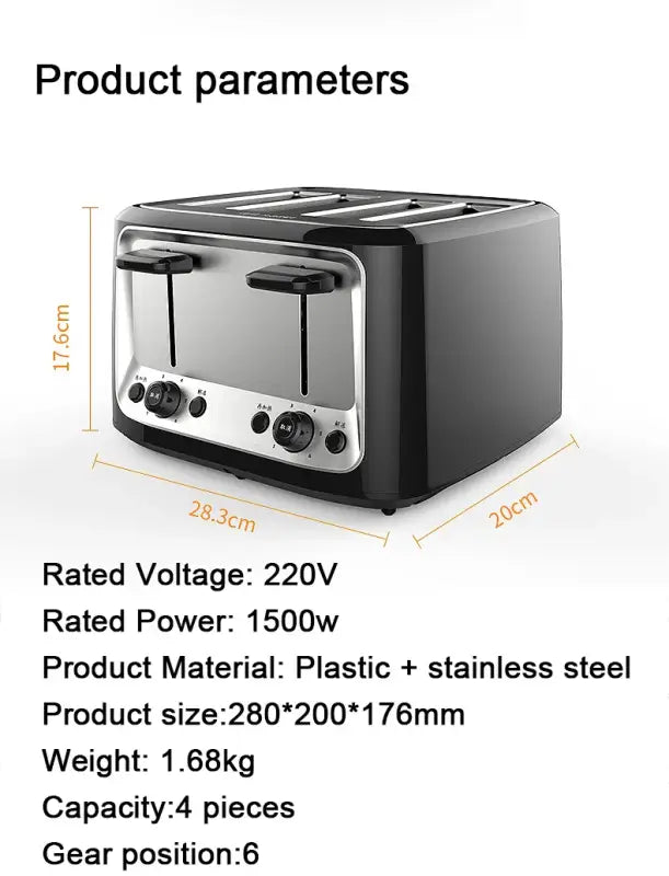 Household Electric Toaster Baking Bread Sandwich Maker