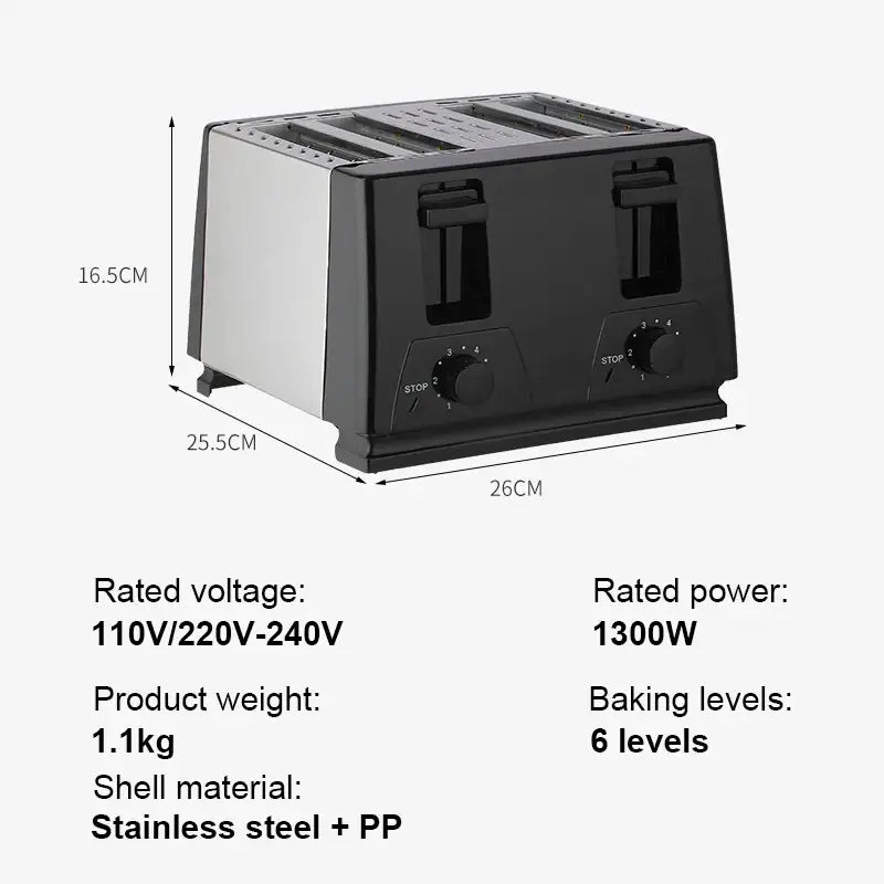 Household Electric Toaster Baking Bread Sandwich Maker