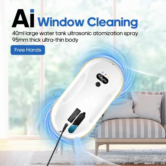 Household electric window automatic water spray cleaning robot