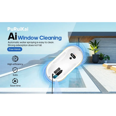 Household electric window automatic water spray cleaning robot