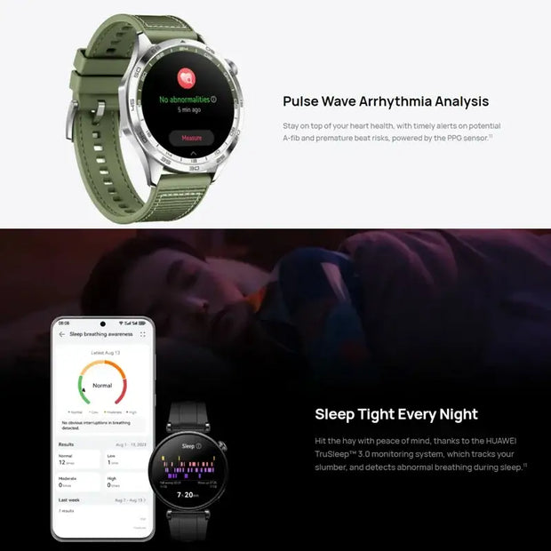 Huawei GT4 Smart Watch Blood Oxygen Monitor Phone Call Heart Rate GPS Tracker.