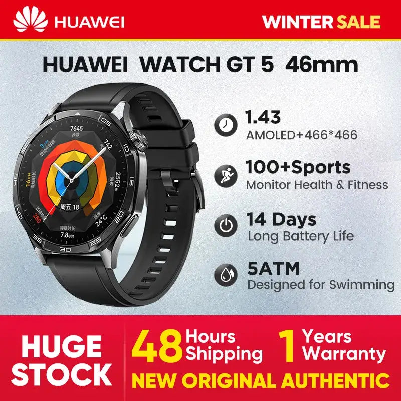 Huawei GT5 Smartwatch Round Screen for iOS and Android
