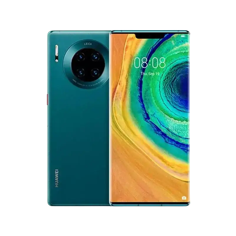 Huawei Mate 30 Pro with triple rear camera and teal gradient back