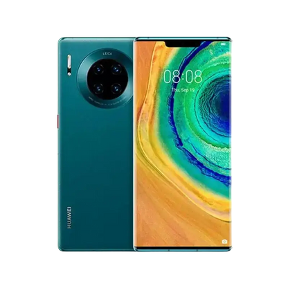Huawei Mate 30 Pro with triple rear camera and teal gradient back