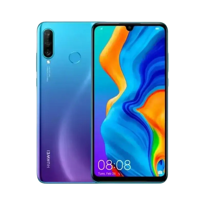 Huawei P30 Lite smartphone with vibrant display, pop-up camera, and rear camera