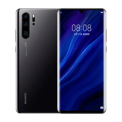 Rear view of Huawei P30 Pro showing quad camera and sleek design