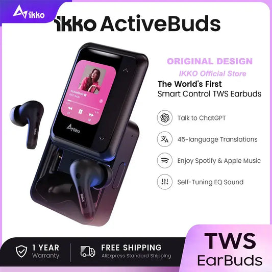 iKKO World’s First AI TWS Earbuds with Smart System &Touchscreen