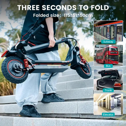 iScooter i10 Pro 800 W Max Range Powerful Electric Kick Scooter 60 km/h With USB laurichshop
