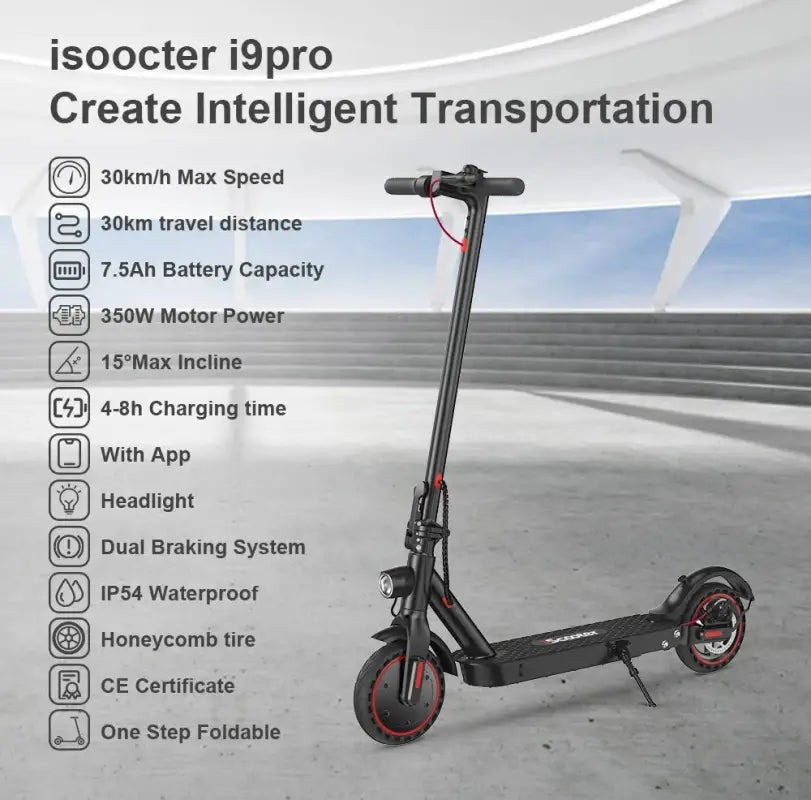 iScooter i9/i9 pro Fold-able 7.5Ah Electric Kick Scooter 350 W With APP laurichshop