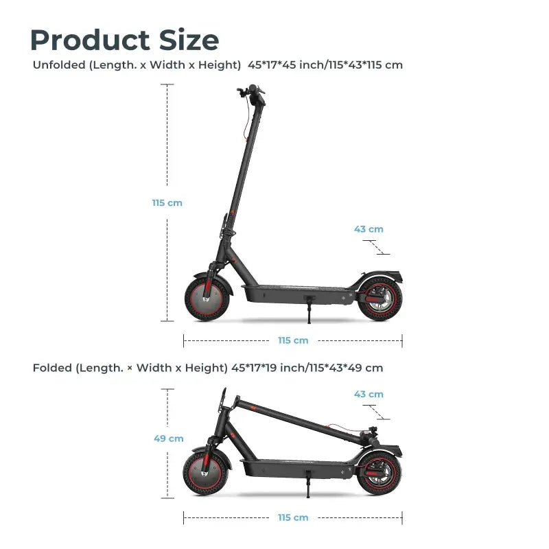 iScooter i9Max 500 W Fold-able Electric Kick Scooter 35km/h With App laurichshop