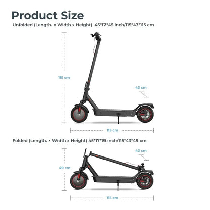 iScooter i9Max 500 W Fold-able Electric Kick Scooter 35km/h With App laurichshop