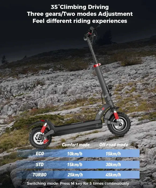 iScooter iX3 800 W Powerful Electric Kick Scooter 10 inch Tubeless 40 km/h For Adults laurichshop