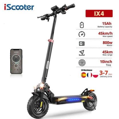 iScooter iX3 800 W Powerful Electric Kick Scooter 10 inch Tubeless 40 km/h For Adults laurichshop