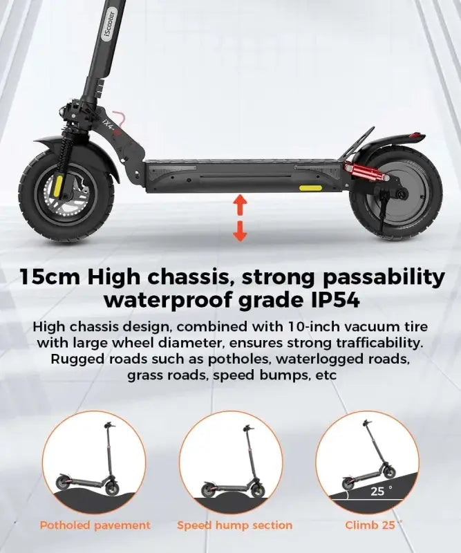 iScooter iX3 800 W Powerful Electric Kick Scooter 10 inch Tubeless 40 km/h For Adults laurichshop