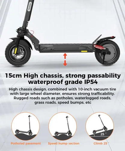iScooter iX3 800 W Powerful Electric Kick Scooter 10 inch Tubeless 40 km/h For Adults laurichshop