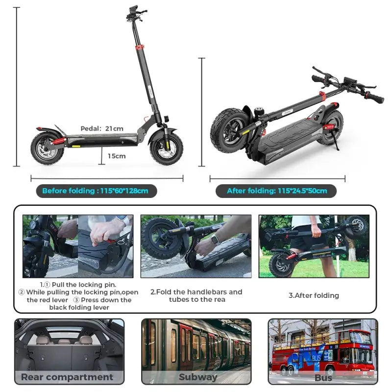 iScooter iX3 800 W Powerful Electric Kick Scooter 10 inch Tubeless 40 km/h For Adults laurichshop