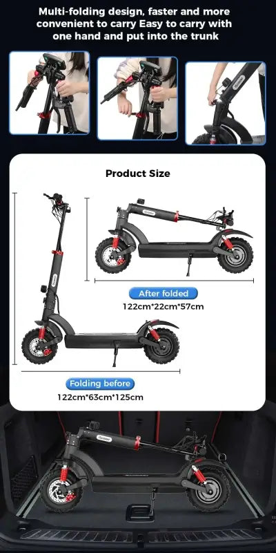 iScooter iX3 800 W Powerful Electric Kick Scooter 10 inch Tubeless 40 km/h For Adults laurichshop