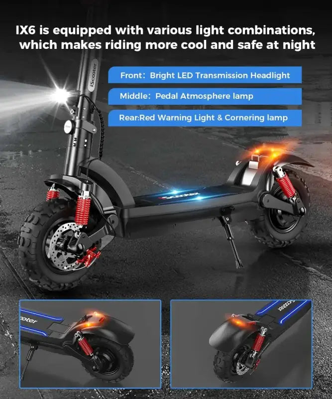 iScooter iX3 800 W Powerful Electric Kick Scooter 10 inch Tubeless 40 km/h For Adults laurichshop