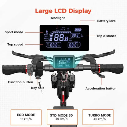 iScooter iX3 800 W Powerful Electric Kick Scooter 10 inch Tubeless 40 km/h For Adults laurichshop