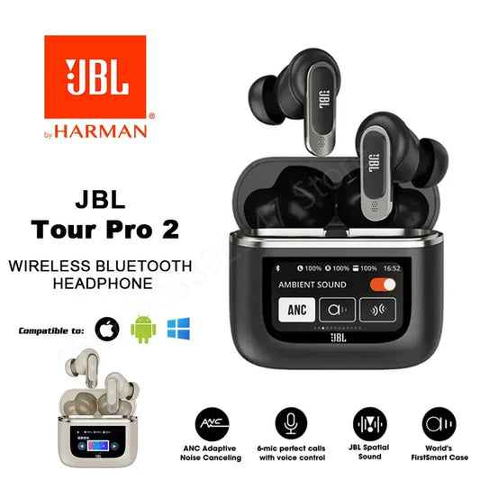 JBL Tour Pro 2 True Wireless Bluetooth Earbuds Noise Cancelling