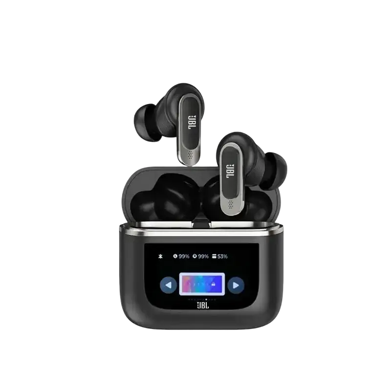 JBL Tour Pro 2 wireless earbuds with smart display case