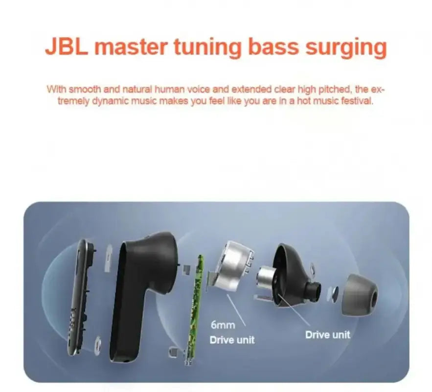 JBL Tune 230NC TWS Wireless Bluetooth Noise Cancelling Earbuds Stereo Pure Bass Earphones Waterproof Headphones Smart Sport - laurichshop