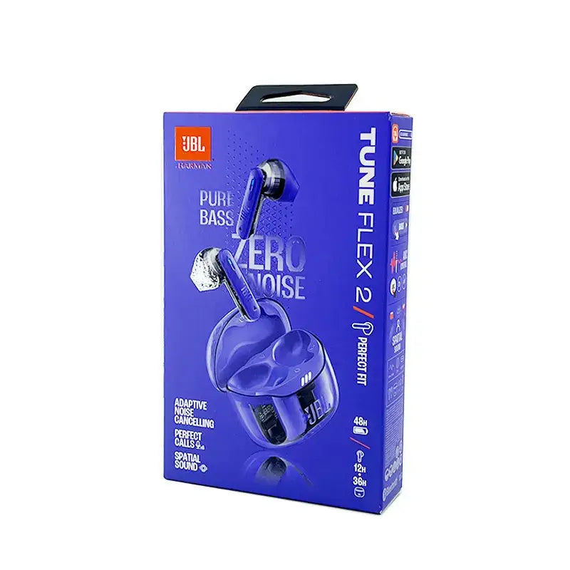 JBL Tune Flex 2 True Wireless Bluetooth Earbuds BT5.3 ANC Earphone With Microphone IP54 Waterproof 48H Playtime Support APP
