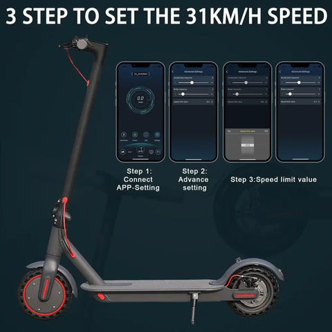 Juicease 10.5 AH Adults Electric Scooter 31 KM/H Fast Speed - ES80 10.5AH 350W / france